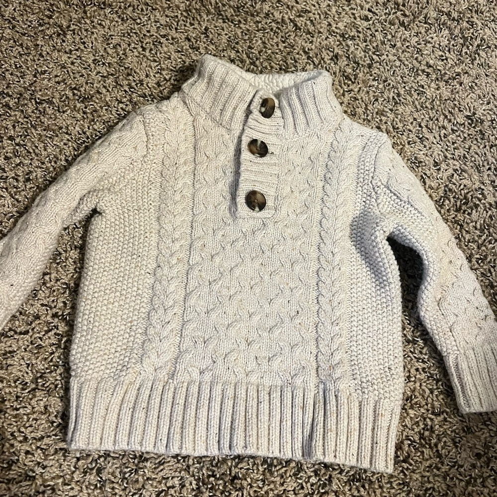 Cream Cowl Neck Cable Knit Sweater